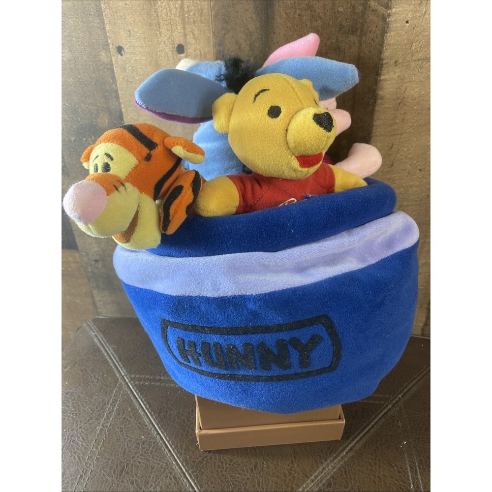 Disney Baby Winnie the Pooh Plush Stacking Ring Toss Toy Rattle Set Vintage